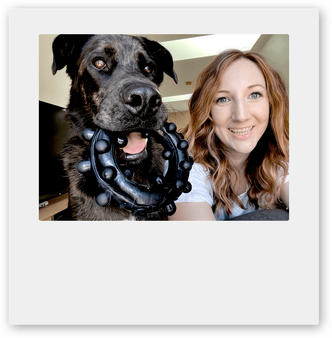 A picture of me and my dog Newt